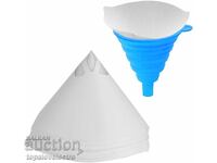Set 101 buc. filtre pentru vopsea cu pâlnie siliconică flexibilă