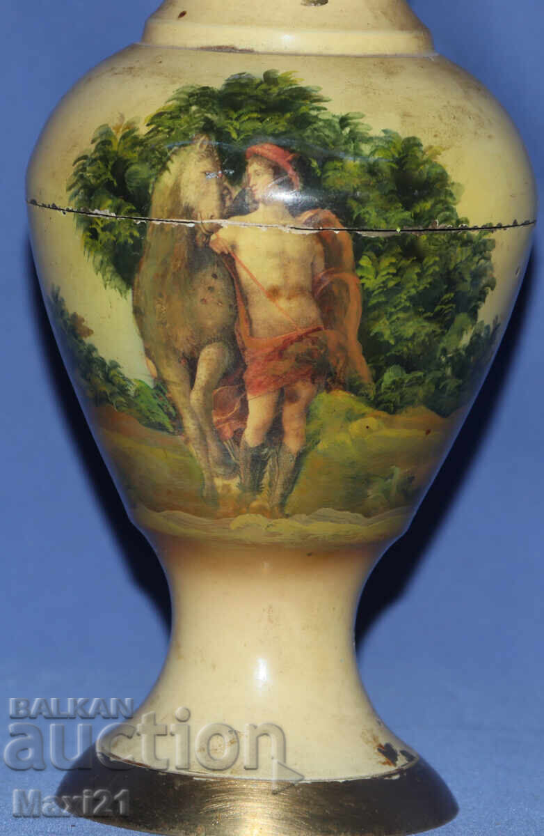 Винтидж  ръчно рисувана месингова ваза с цена 120.00 лв. | € 61.36