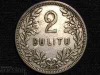 2 Litas Lithuania 1925 Excellent Silver Coin