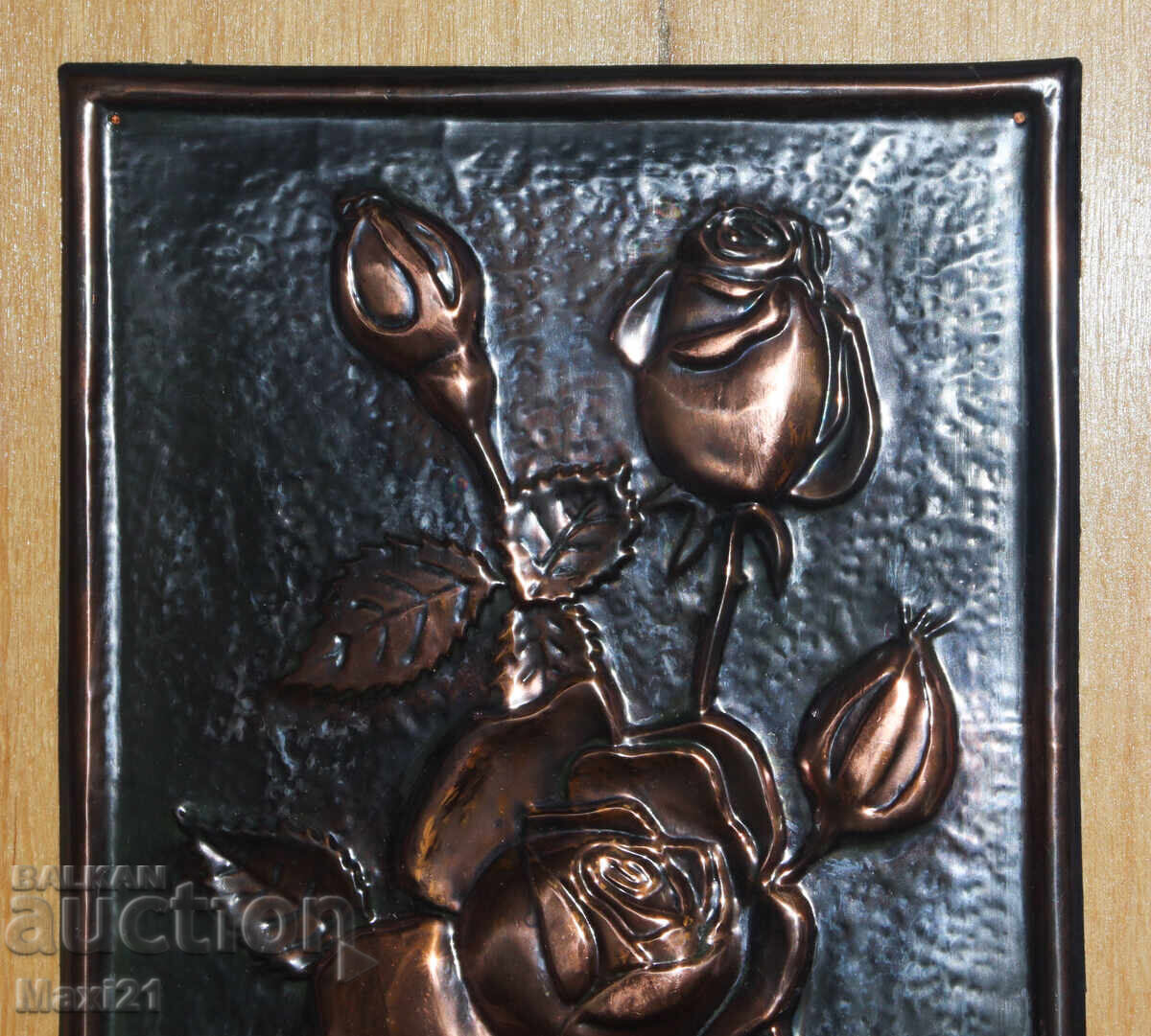 Παράδοση Διακοσμητικό χειροποίητο χάλκινο πάνελ, νεκρή φύση