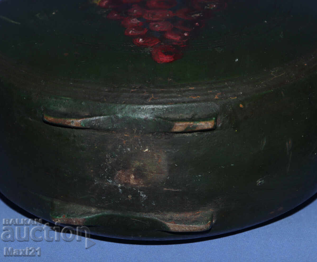 Hand-painted antique flask/jug - 5