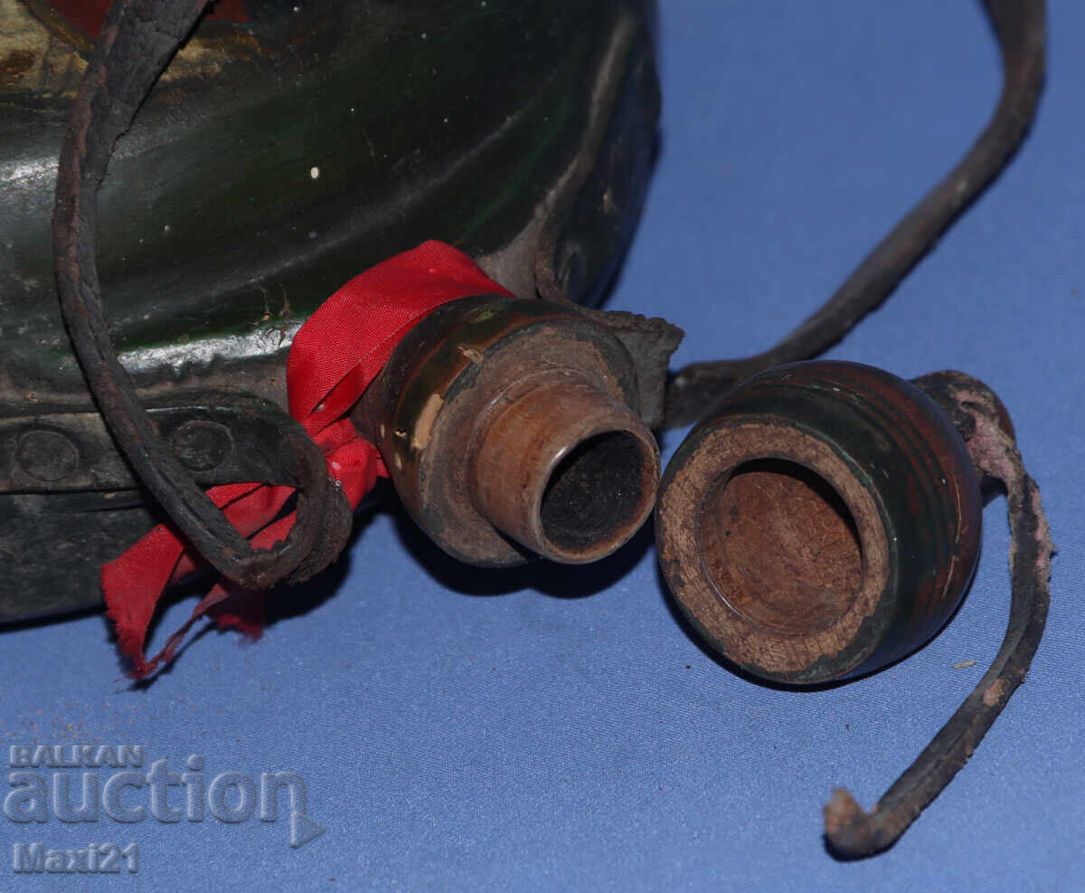 Hand-painted antique flask/jug - 6