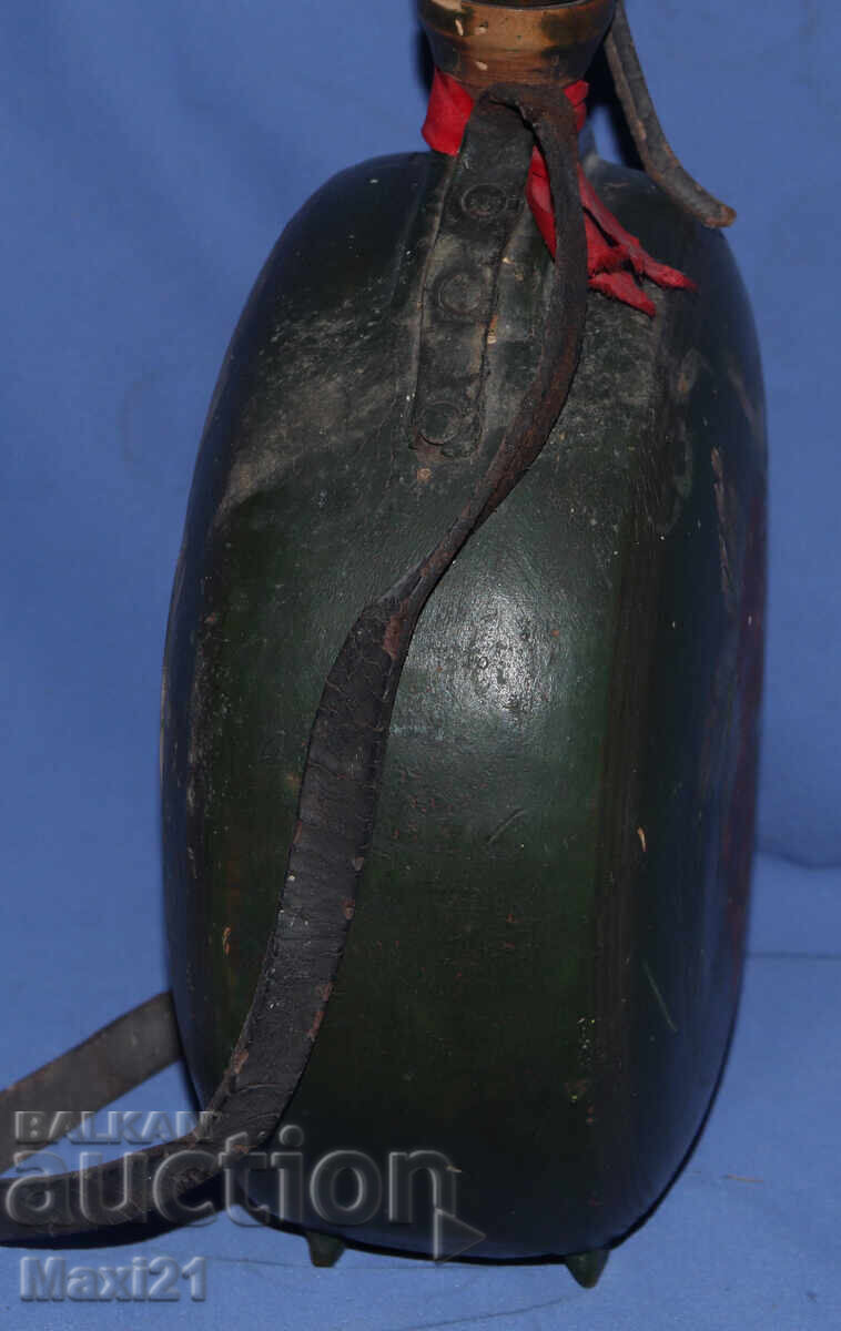 Hand-painted antique flask/jug - 7