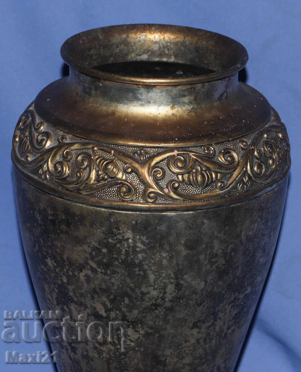 Δημοπρασία Ασημένιο βάζο αντίκα για λουλούδια