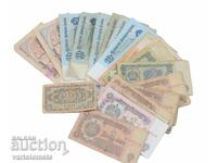 Lot of 30 banknotes 1947 - 1974 - Bulgaria, soc