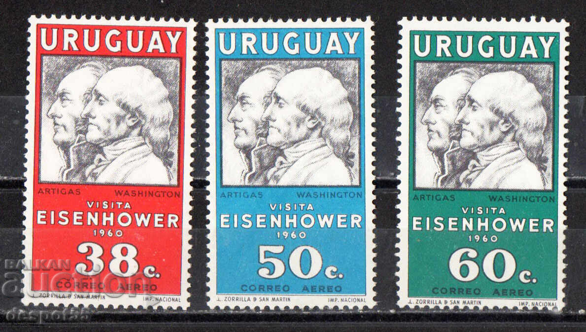 1960. Uruguay. Visit of President Eisenhower