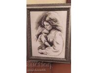 Frumos gobelin ,,Îmbrățișare maternă"