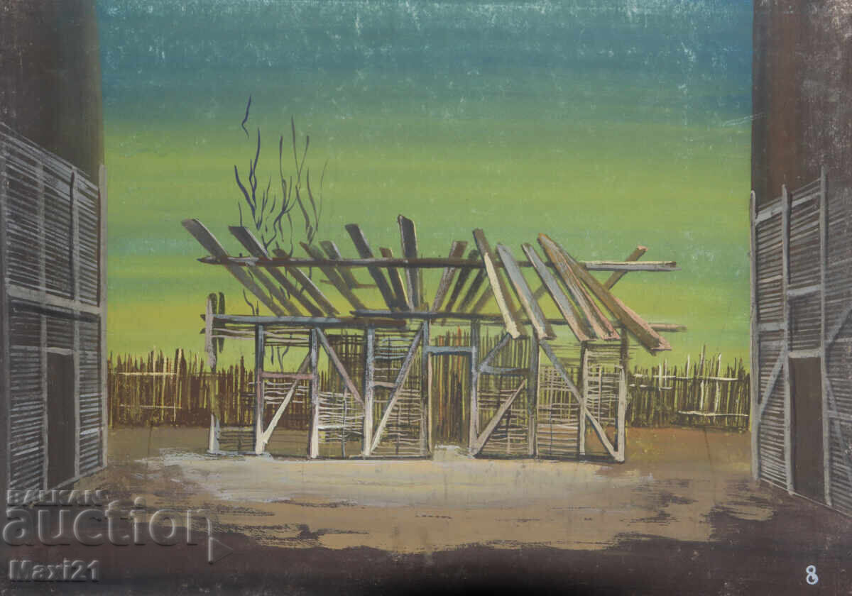 Картина гваш сценография декор с цена 200.00 лв. | € 102.26