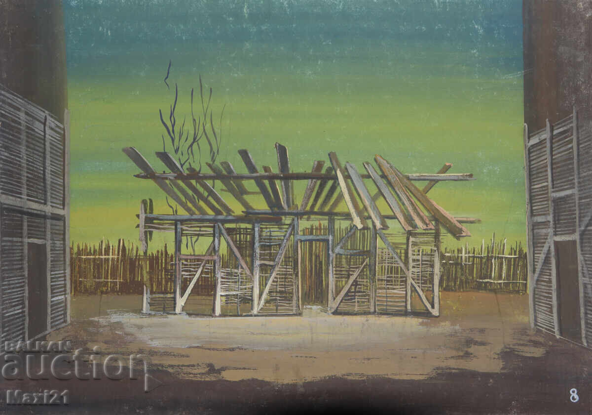 Доставка на Картина гваш сценография декор