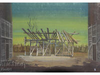 Картина гваш сценография декор