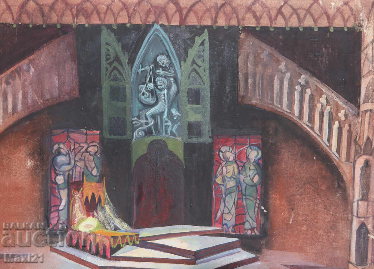 Доставка на Картина гваш сценография интериор