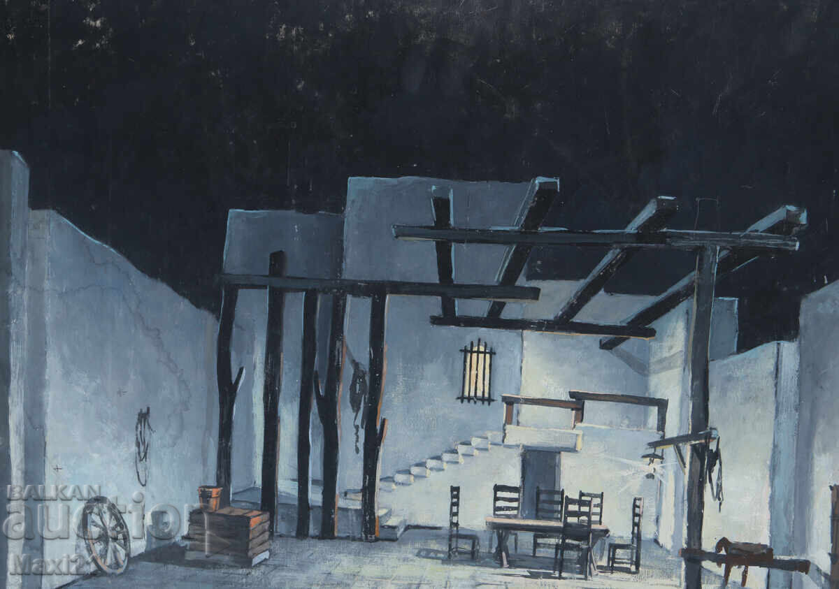 Licitație Pictură guașă scenografie interior