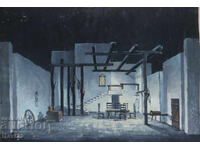 Картина гваш сценография интериор