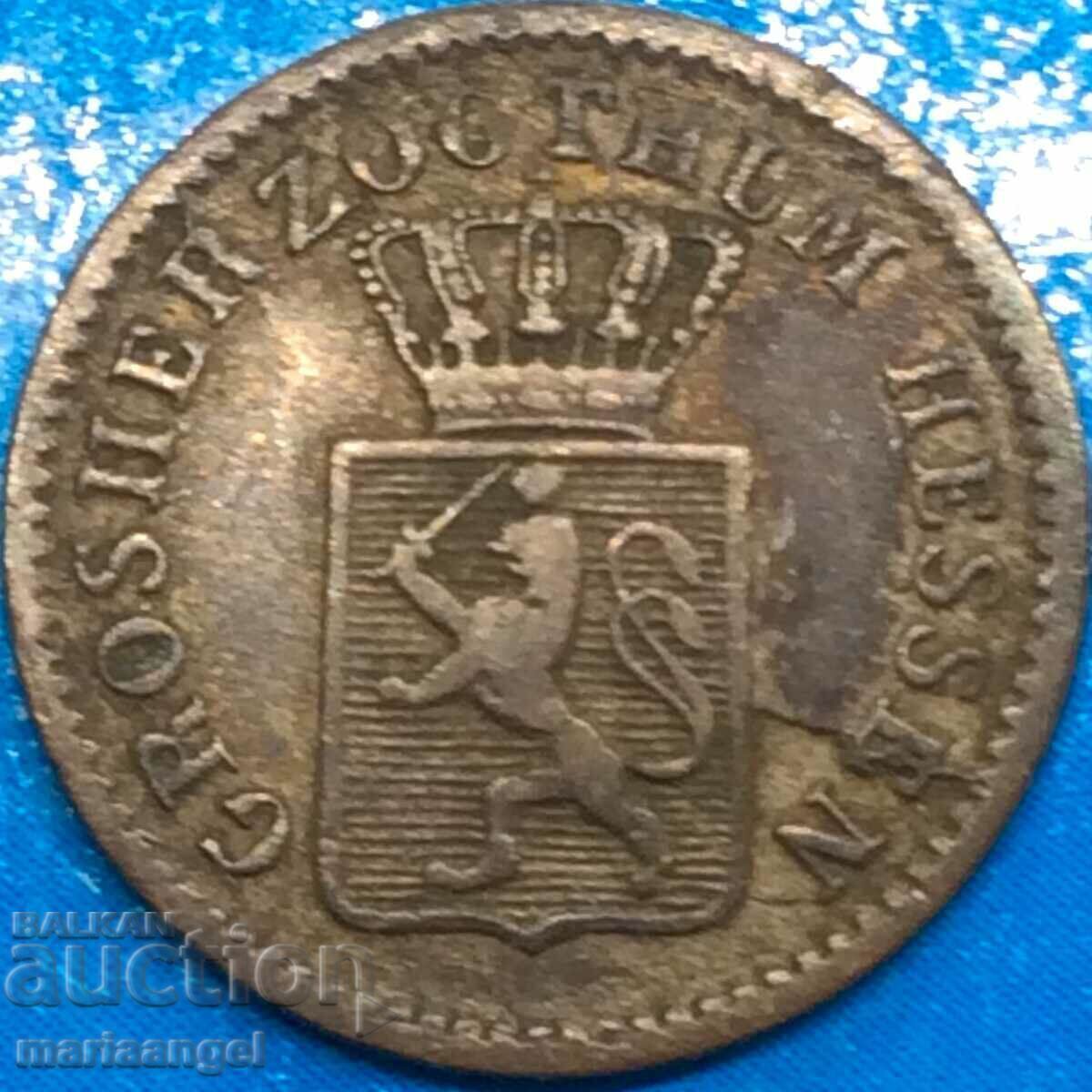 1 Kreuzer 1849 Germany Hesse-Darmstadt 1 Kreuzer 1849 Germany Hesse-Darmstadt