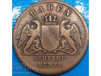1 Kreuzer 1859 Baden Germany χαλκός