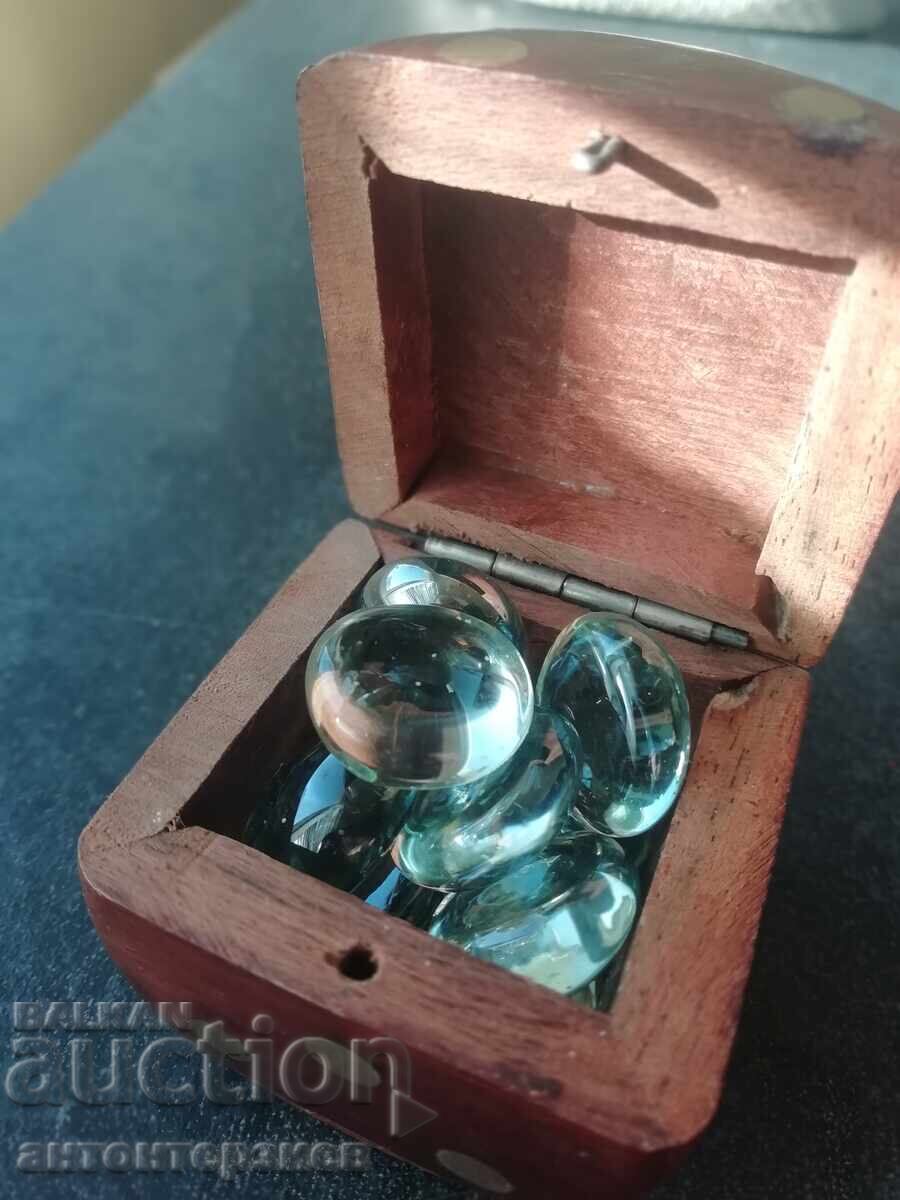 Wooden box - dice, for jewelry with price 11.00 BGN | € 5.62