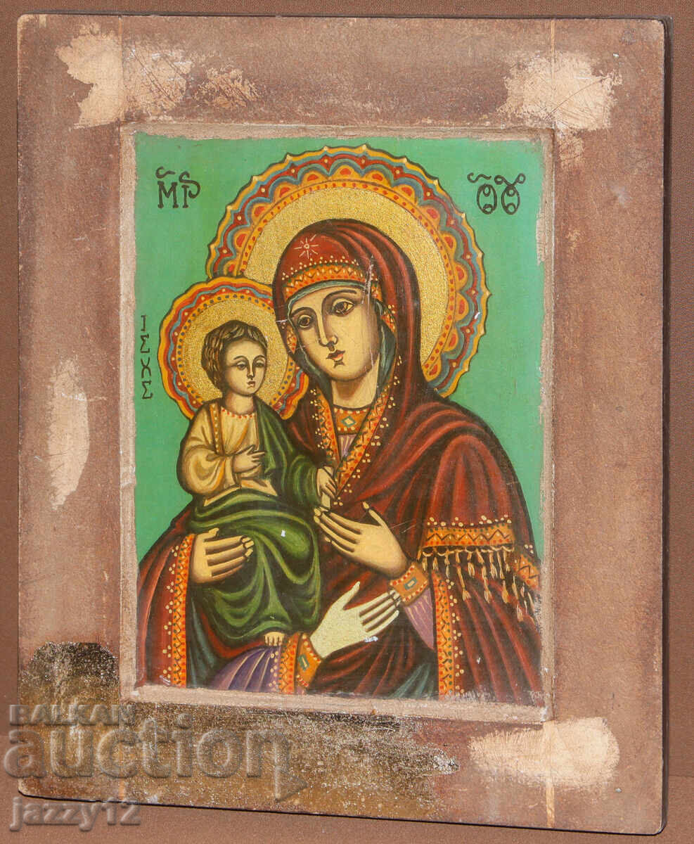 Orthodox icon tempera Theotokos with the Child with price 130.00 BGN | € 66.47 Orthodox icon tempera Theotokos with the Child with price 130.00 BGN | € 66.47