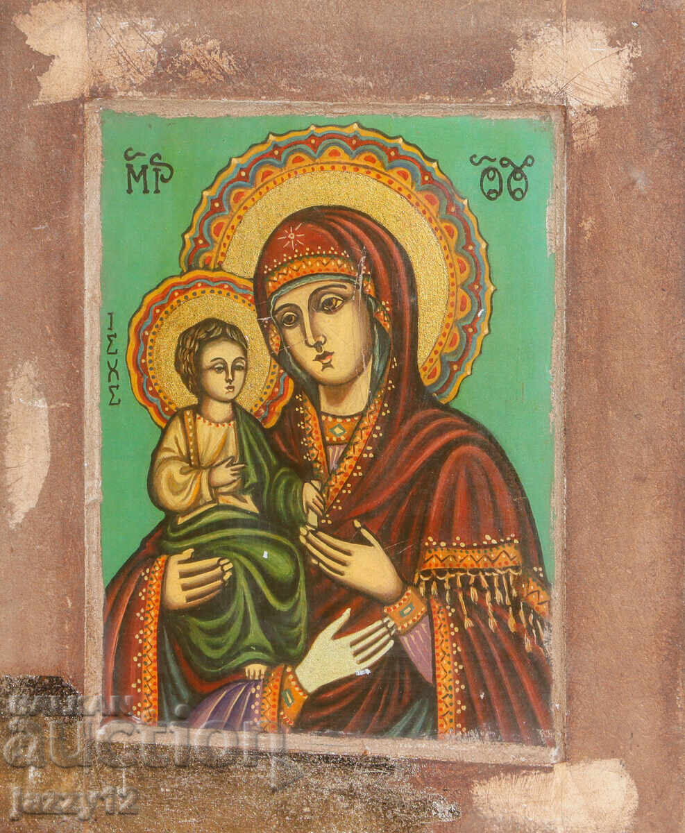 Orthodox icon tempera Theotokos with the Child Orthodox icon tempera Theotokos with the Child