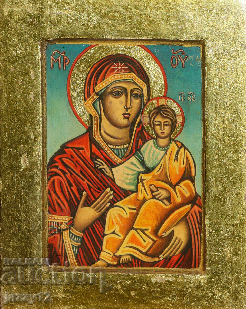 Orthodox icon tempera Theotokos Hodegetria with price 130.00 BGN | € 66.47