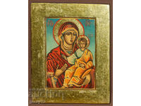 Icoană ortodoxă în tempera Maica Domnului Odighitria