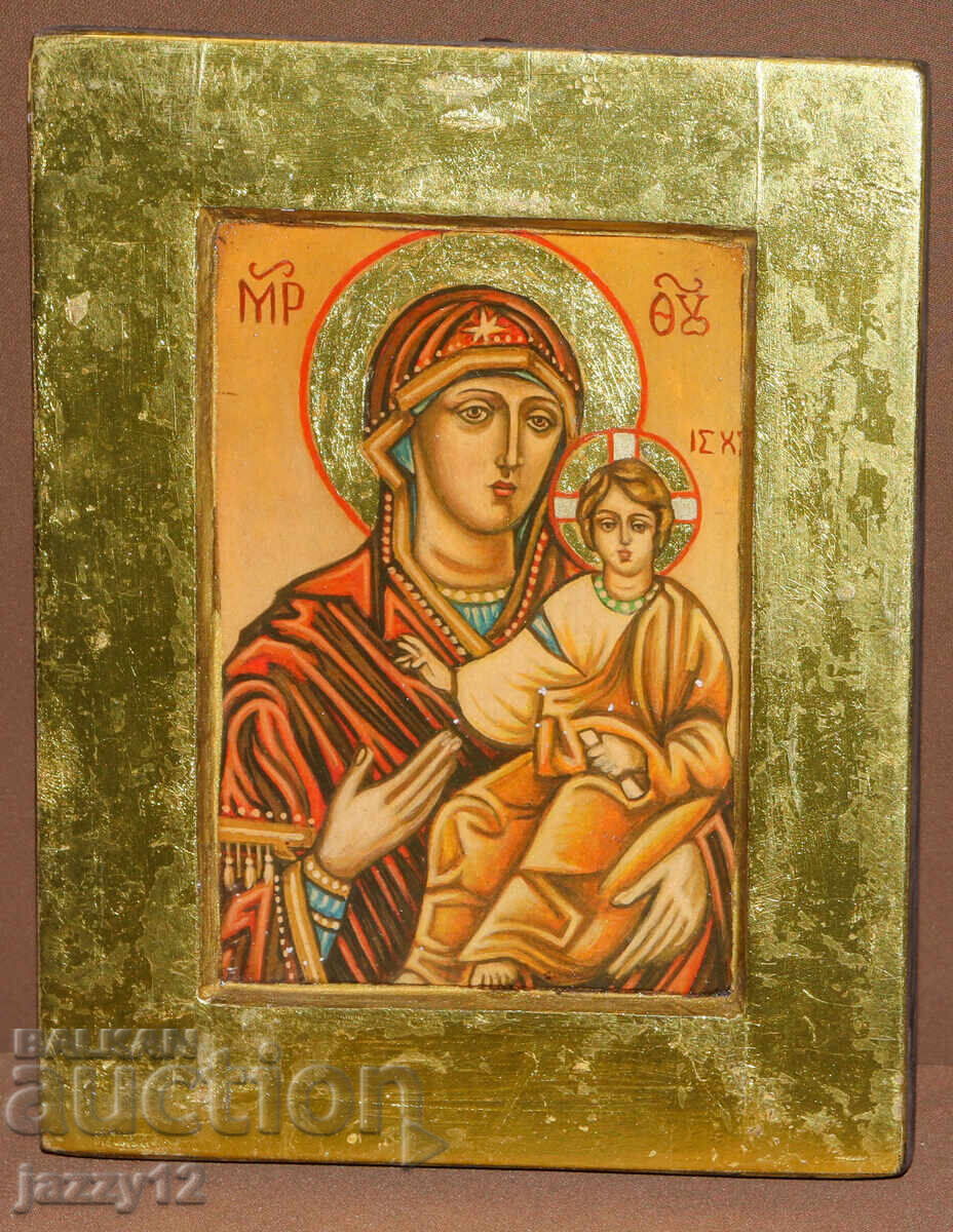 Orthodox icon tempera Theotokos with the Child with price 130.00 BGN | € 66.47