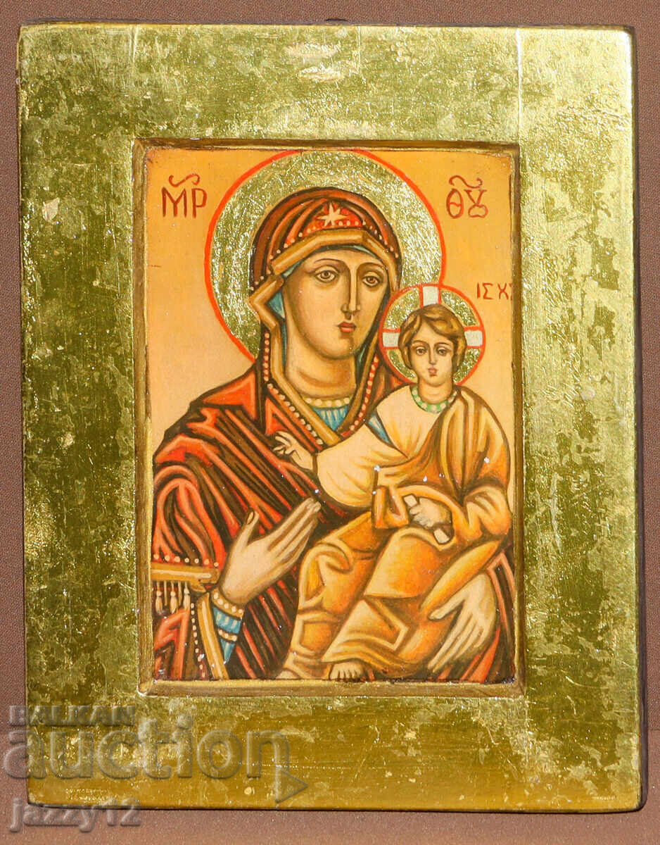 Orthodox icon tempera Theotokos with the Child