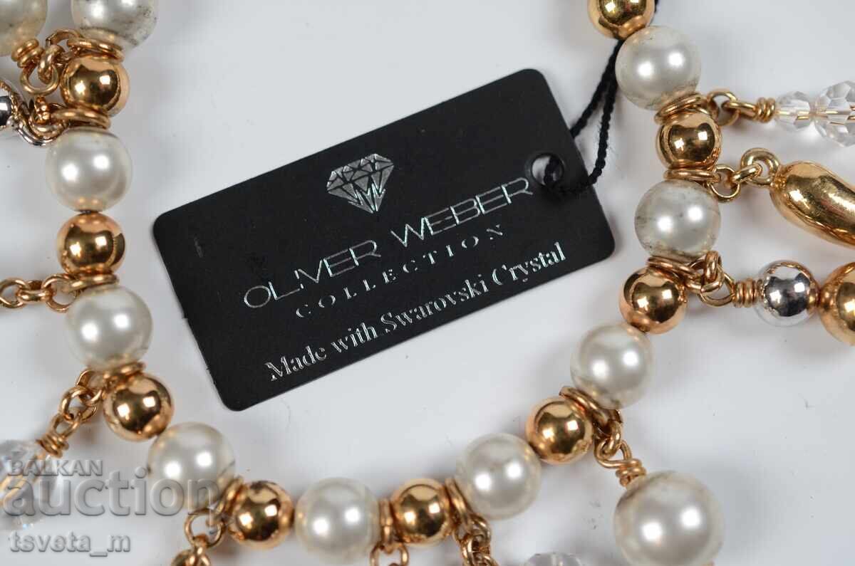 Oliver Weeber Necklace with Swarovski Crystals - Unused with price 15.00 BGN | € 7.67