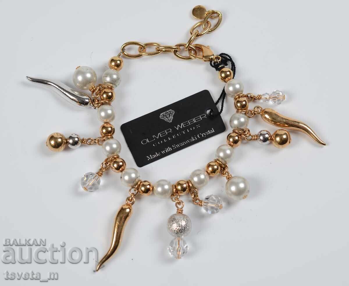 Licitație Brățară OLIVER WEEBER cu cristale Swarovski - nefolosită