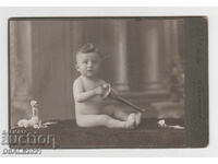 Băiat cu jucării 1914 Iv. KARASTOYANOV - SOFIA fotografie carton