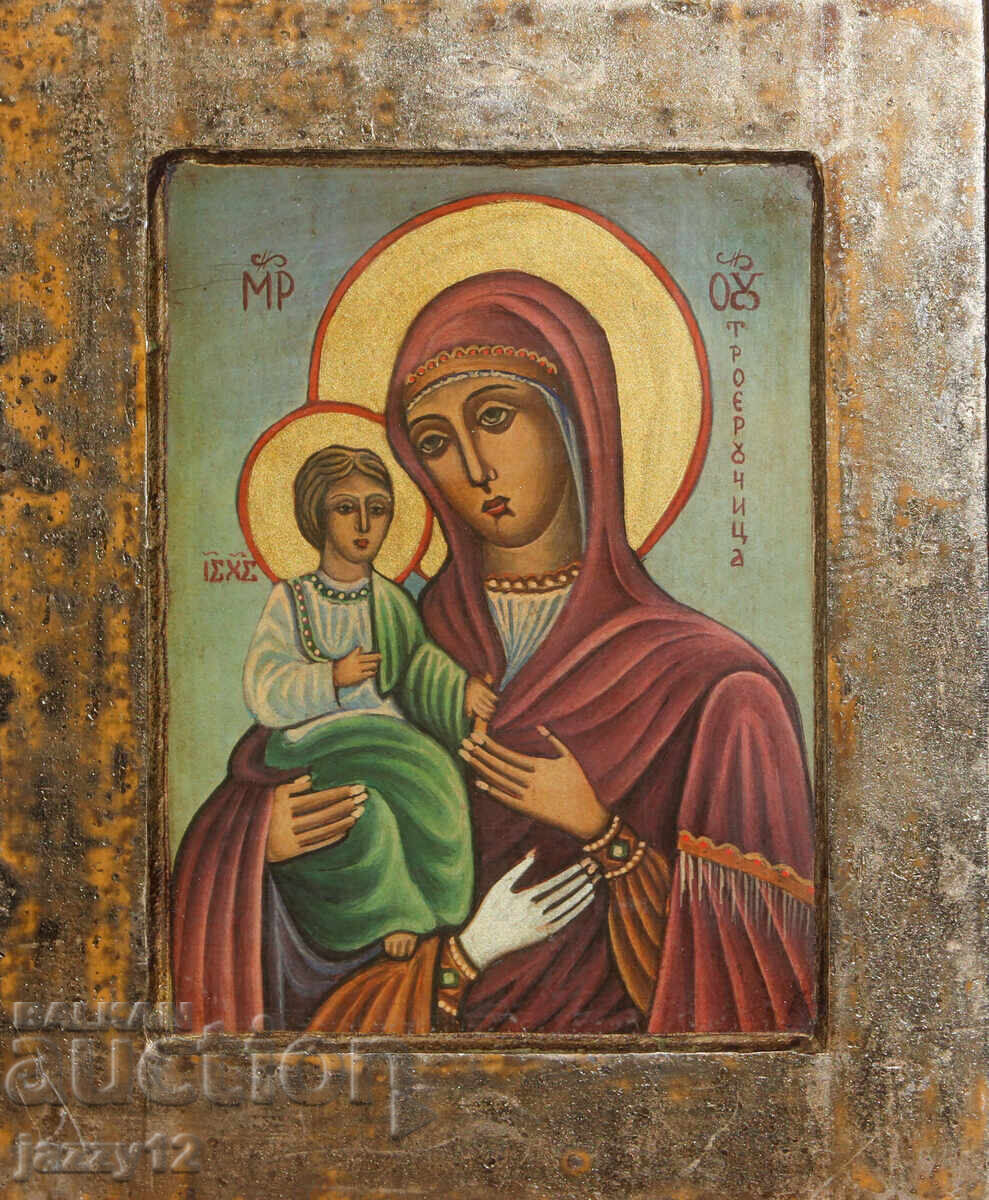 Icoană ortodoxă în tempera a Maicii Domnului cu Pruncul cu preț 130.00 BGN | € 66.47 Icoană ortodoxă în tempera a Maicii Domnului cu Pruncul cu preț 130.00 BGN | € 66.47