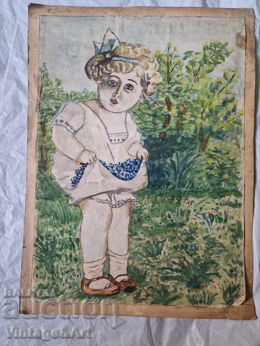 Desen vechi acuarelă