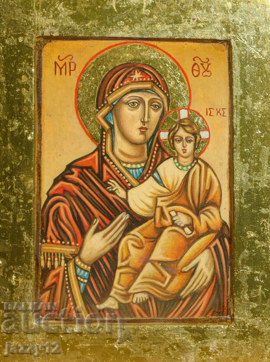 Orthodox icon tempera Theotokos Hodegetria with price 130.00 BGN | € 66.47