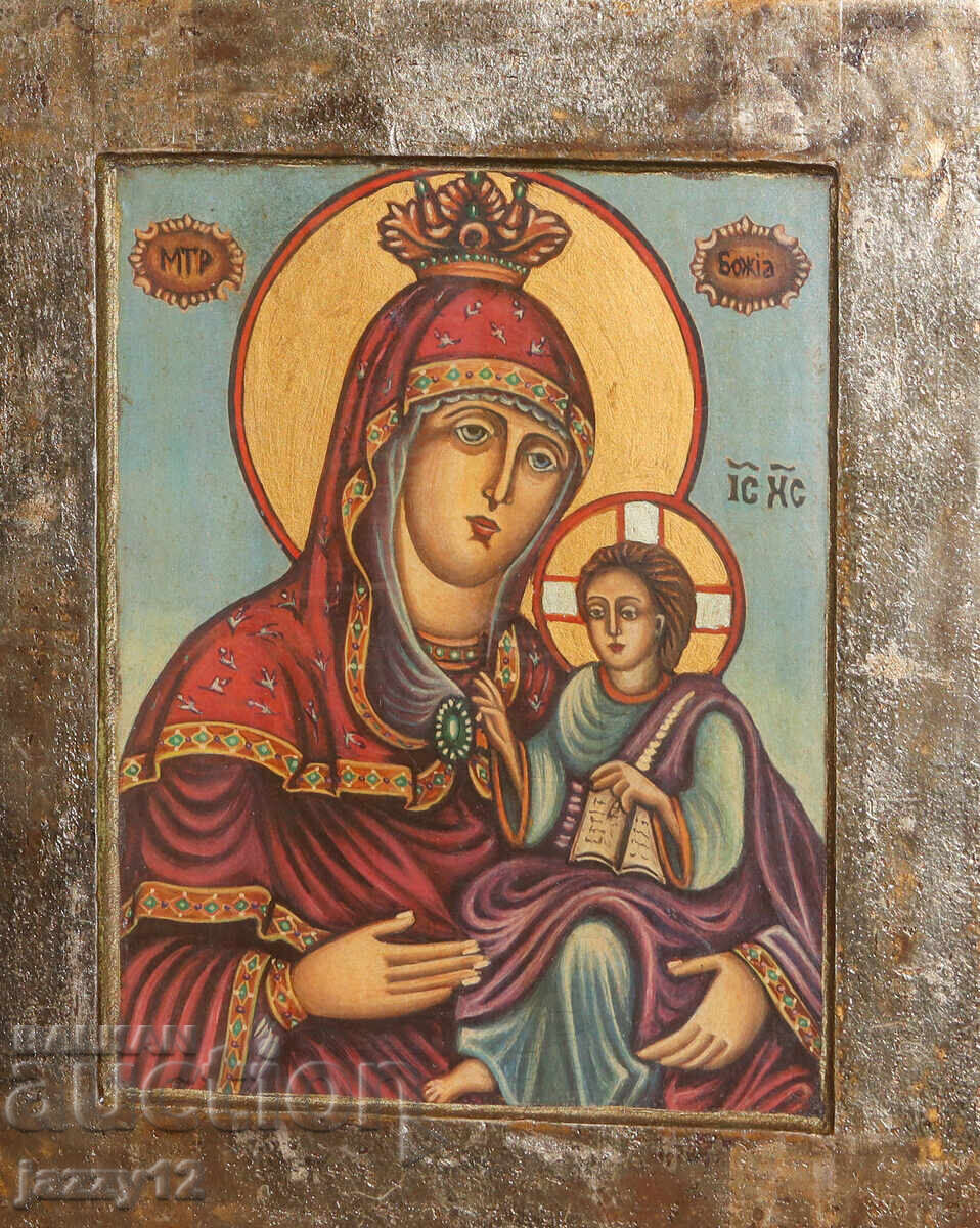 Orthodox icon tempera Theotokos with the Child