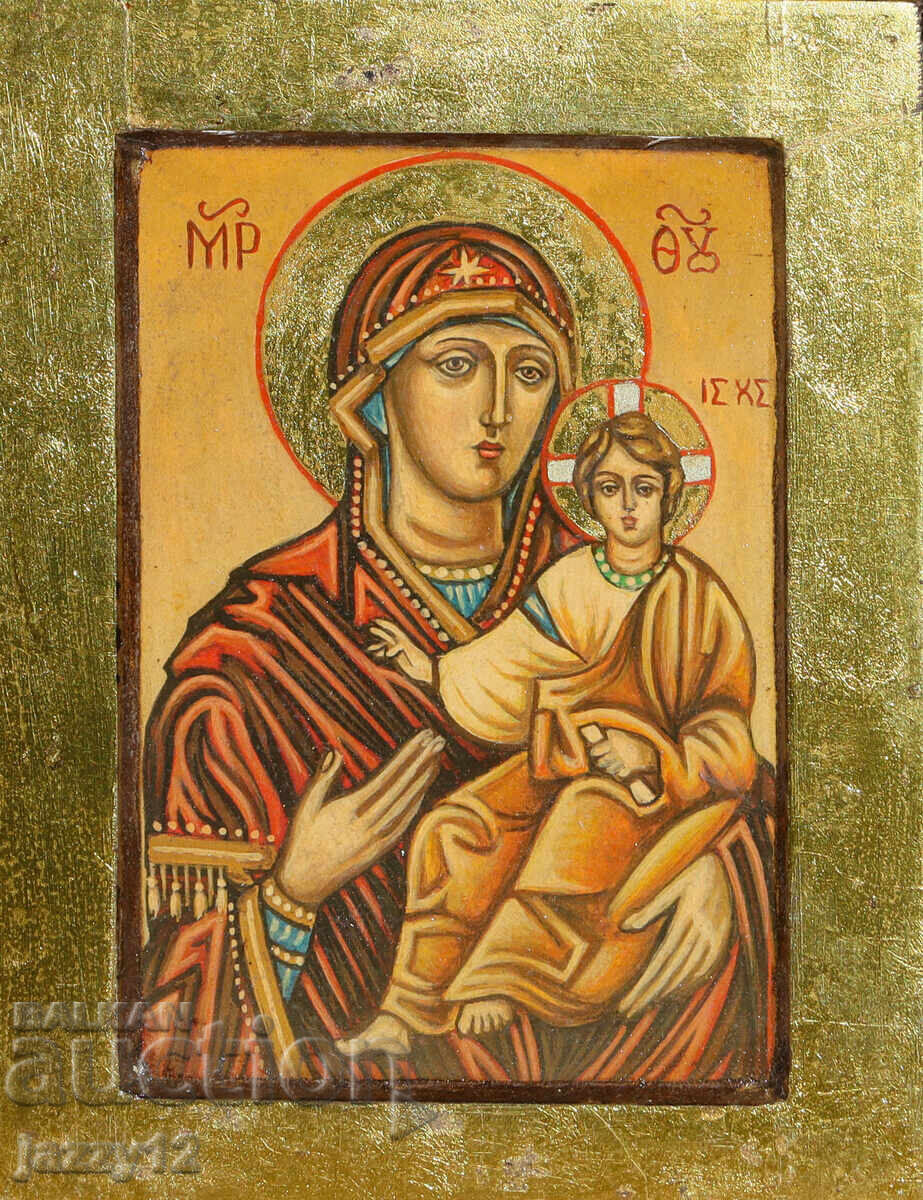 Orthodox icon tempera Theotokos with the Child with price 130.00 BGN | € 66.47