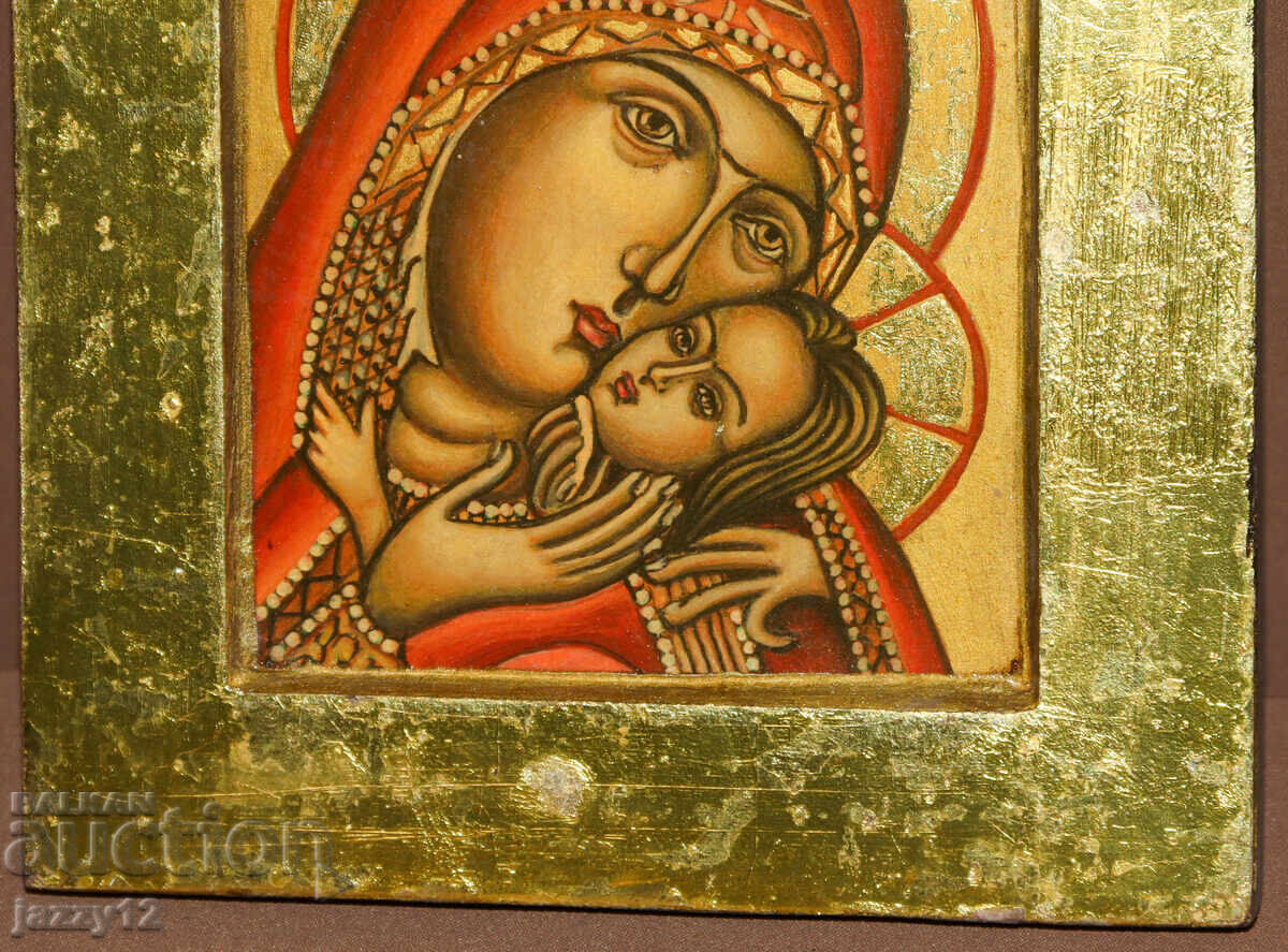 Delivery of Orthodox Icon Tempera Virgin Eleusa