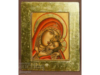 Icoană ortodoxă tempera Maica Domnului Eleusa