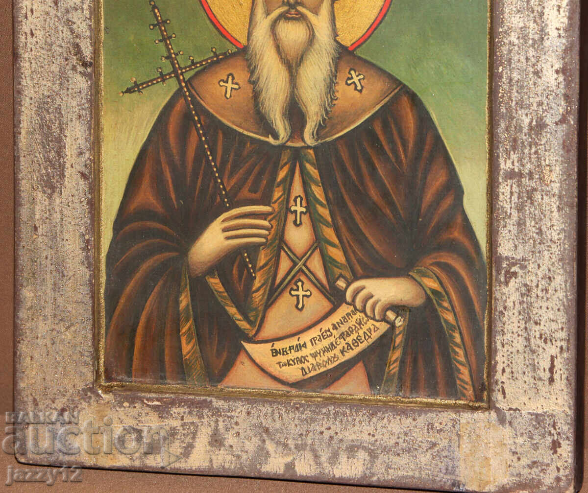 Delivery of Orthodox icon, tempera, St. John of Rila