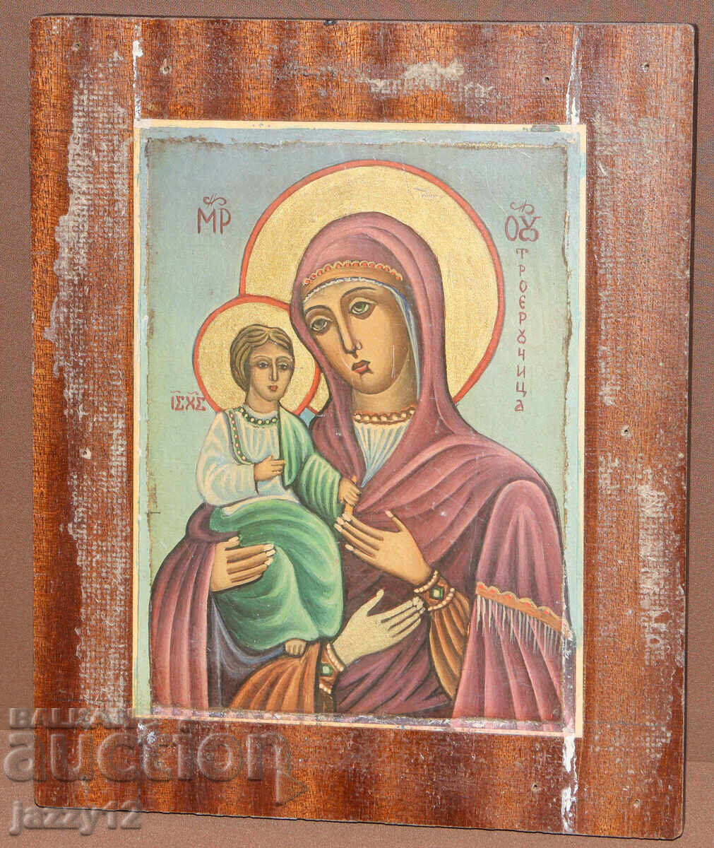 Orthodox icon tempera Theotokos with the Child with price 130.00 BGN | € 66.47