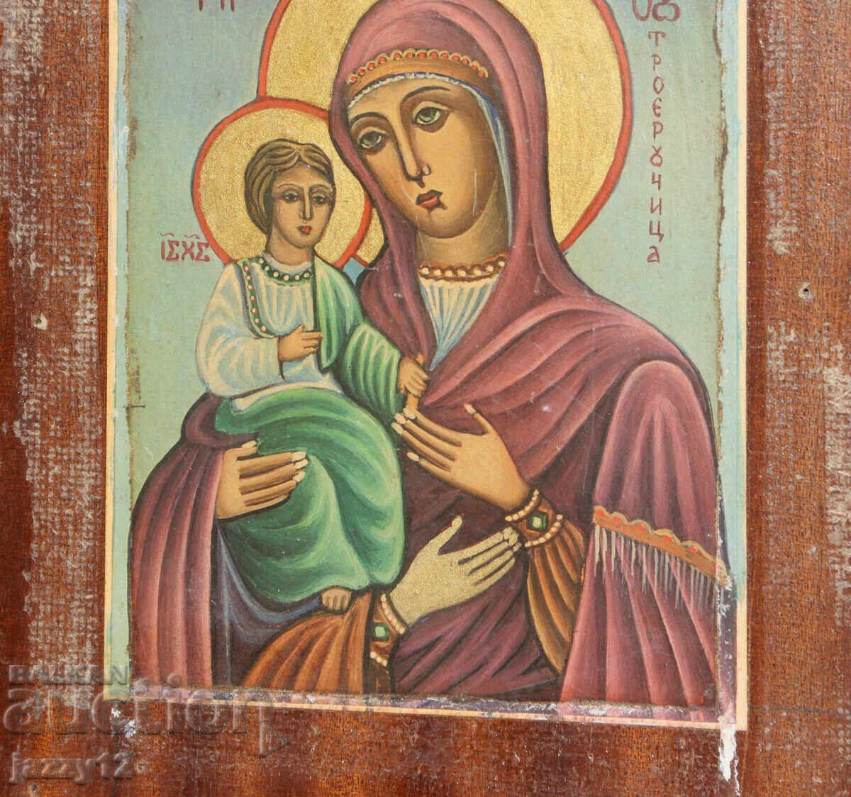 Delivery of Orthodox icon tempera Theotokos with the Child