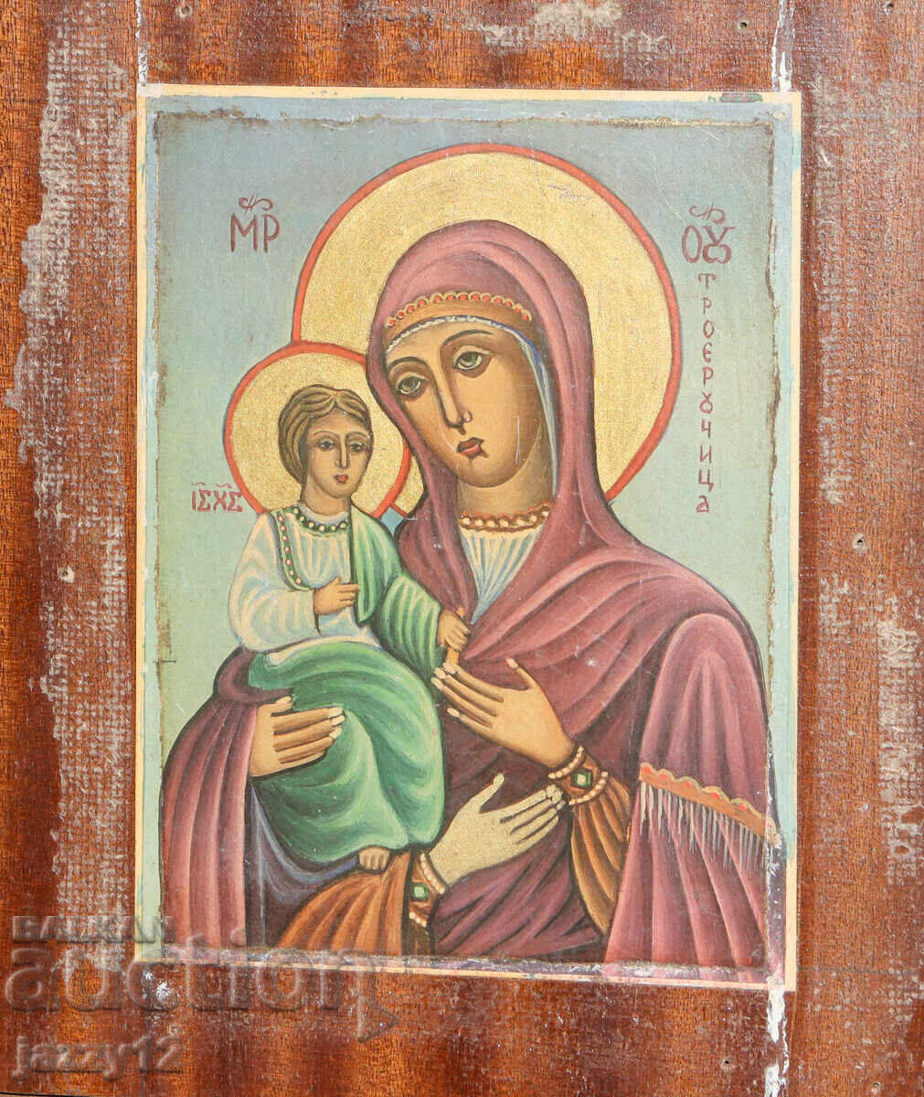Orthodox icon tempera Theotokos with the Child