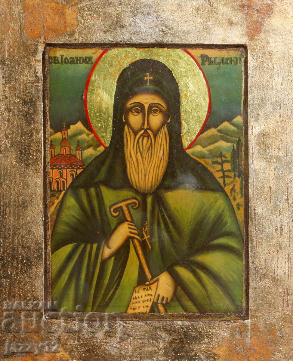 Православна икона темпера Св. Иван Рилски Чудотворец с цена 130.00 лв. | € 66.47 Православна икона темпера Св. Иван Рилски Чудотворец с цена 130.00 лв. | € 66.47