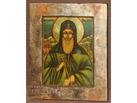 Icoană ortodoxă în tempera Sf. Ioan de Rila Făcătorul de minuni