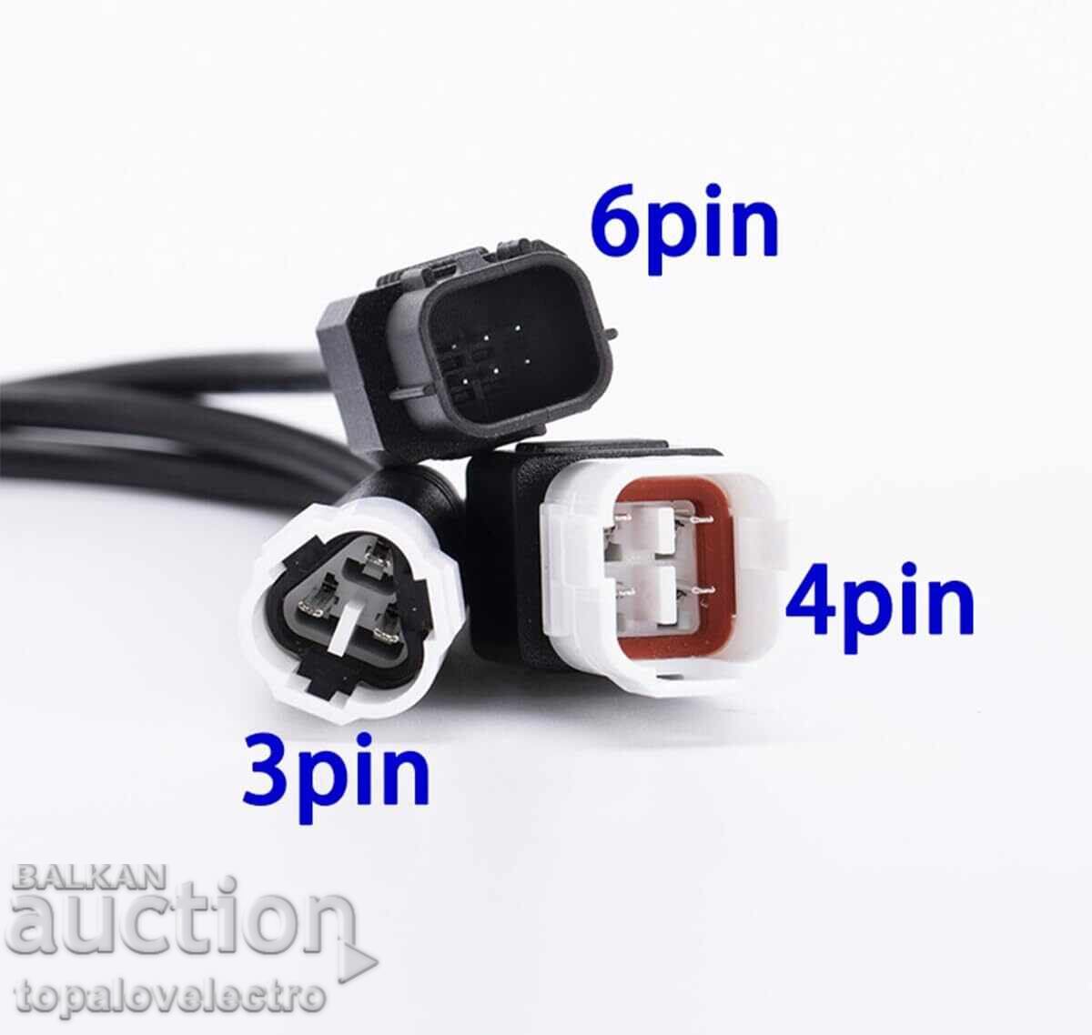 Auction  NEW! OBD2 adapter cable - 3/4/6 pin to 16 pin for motorcycle