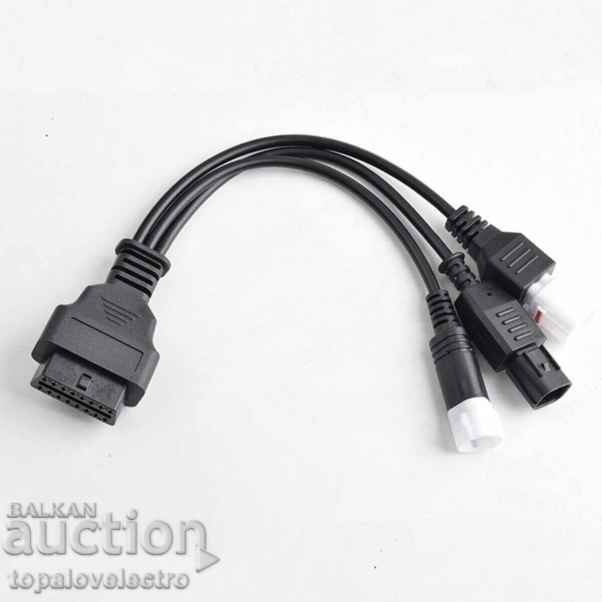 Delivery of NEW! OBD2 adapter cable - 3/4/6 pin to 16 pin for motorcycle