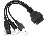 NOU! Cablu adaptor OBD2 – 3/4/6 pini la 16 pini pentru motocicletă