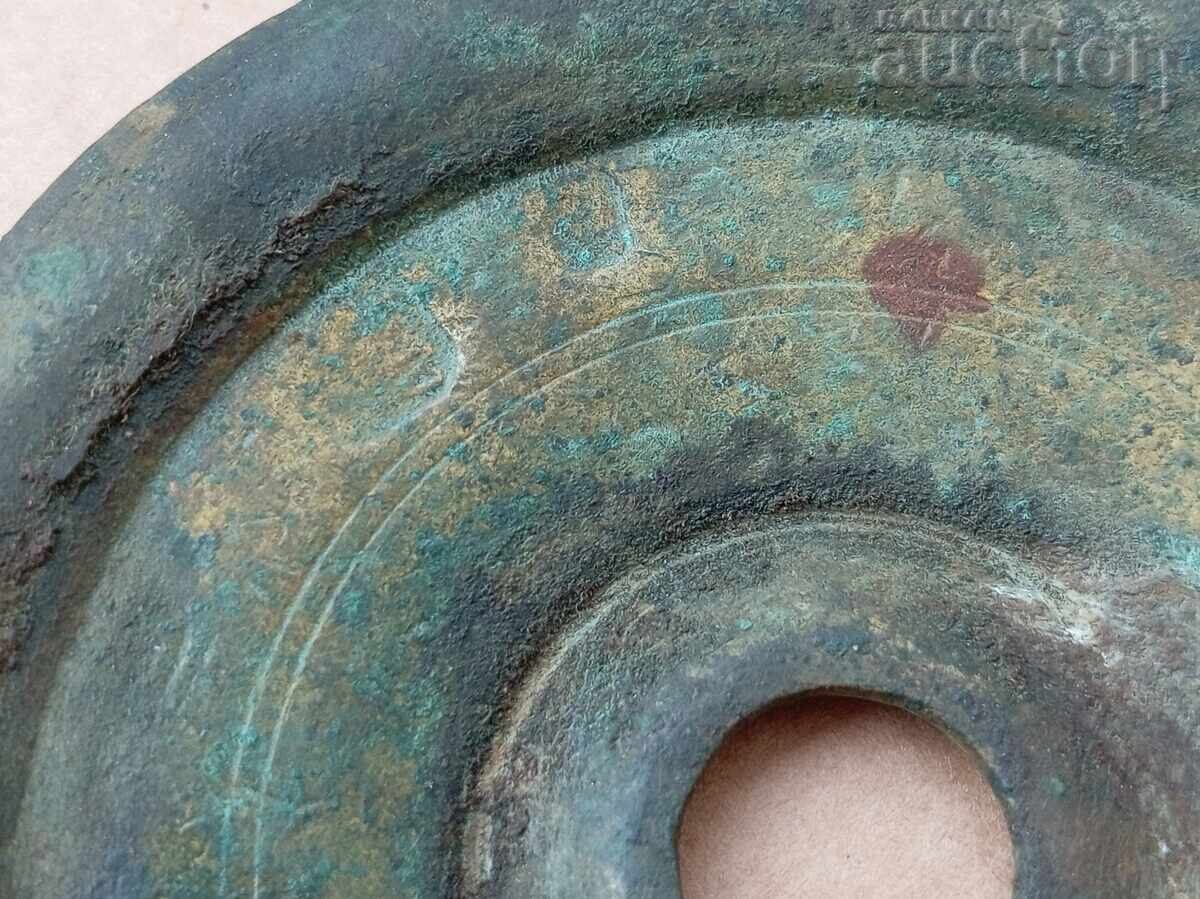 Ottoman scale with tugra exagia 308 grams OKA kilogram with price 51.00 BGN | € 26.08