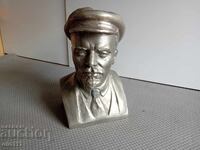BUST DE ALUMINIU ORIGINAL AL LUI LENIN - N. BAGANOV 1979