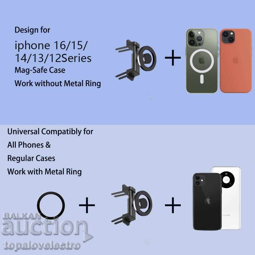 Magnetic phone holder for round air vents with price 9.00 BGN | € 4.60 Magnetic phone holder for round air vents with price 9.00 BGN | € 4.60