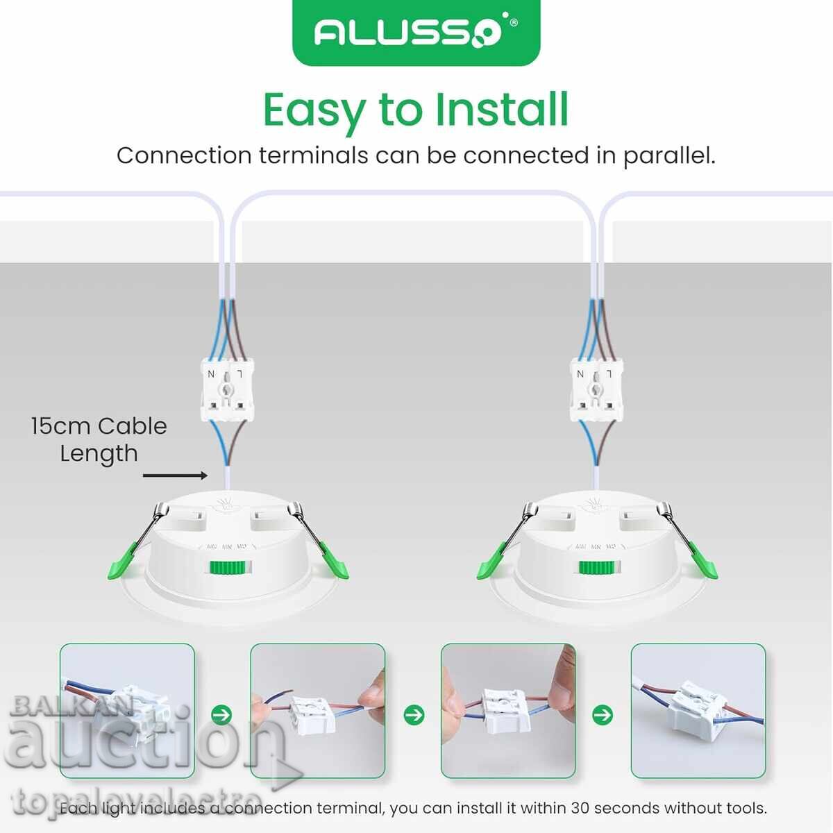 Delivery of NEW! LED Spotlights 4W, dimmable, adjustable light, 12 pcs