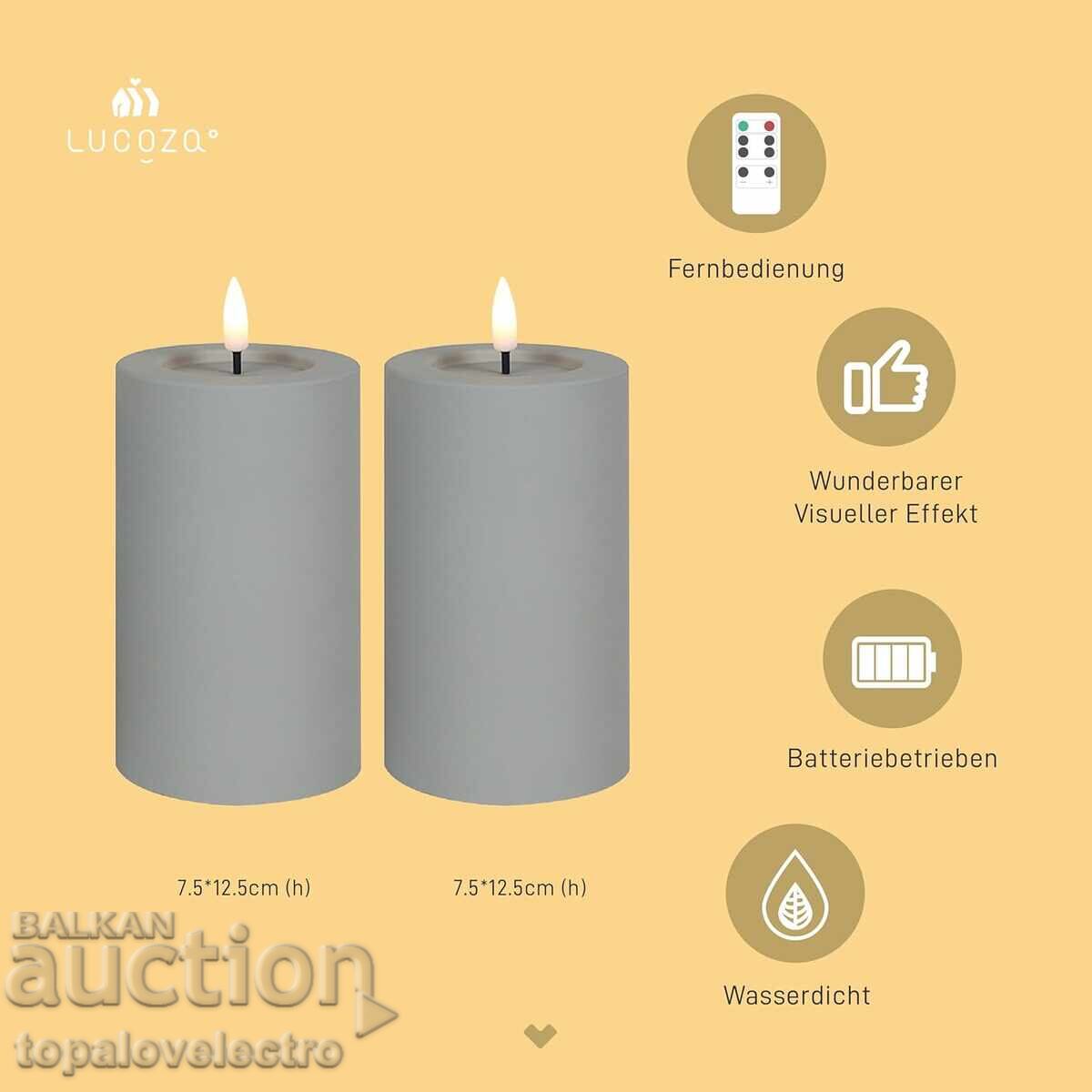 Auction Waterproof LED candles with batteries, 2 pieces in a set Auction Waterproof LED candles with batteries, 2 pieces in a set
